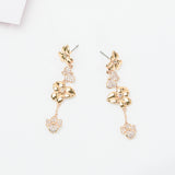 Precious Pansy Linear Earrings