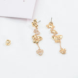 Precious Pansy Linear Earrings