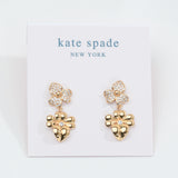 Precious Pansy Pave Drop Earrings