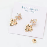 Precious Pansy Pave Drop Earrings