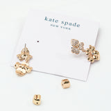 Precious Pansy Pave Drop Earrings