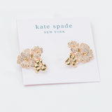Precious Pansy Pave Cluster Stud Earrings