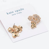Precious Pansy Pave Cluster Stud Earrings