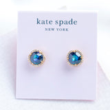 Blue That Sparkle Pave Round Large Stud Earrings