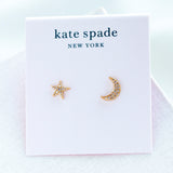 Something Sparkly Pave Star & Moon Stud Earrings