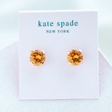 Light Colorado Heart Prong Stud Earrings