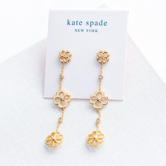 Spade Floral Linear Earrings