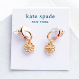 Spade Floral Huggie Earrings