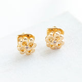 Spade Floral Stud Earrings
