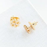 Spade Floral Stud Earrings