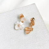 Precious Pansy Rose Gold Drop Earrings