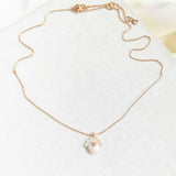 Precious Pansy Rose Gold Mini Pendant Necklace