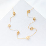 Spade Floral Long Scatter Necklace