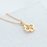 Spade Floral Gold Mini Pendant Necklace