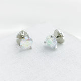 Brilliant Statements Tri-Prong Stud Earrings (Colourful Clear)