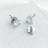Brilliant Statements Tri-Prong Stud Earrings (Colourful Clear)