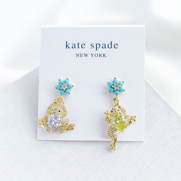 Nature Walk Frog Drop Earrings