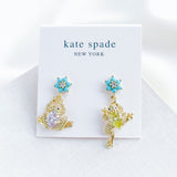 Nature Walk Frog Drop Earrings