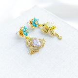 Nature Walk Frog Drop Earrings