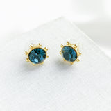 Flying Colors Bezel Stud Earrings (Montana)