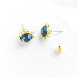 Flying Colors Bezel Stud Earrings (Montana)