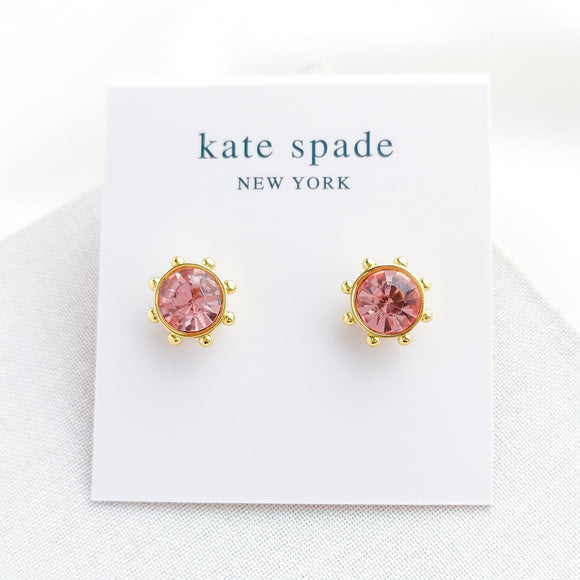 Flying Colors Bezel Stud Earrings (Blush)