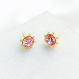Flying Colors Bezel Stud Earrings (Blush)