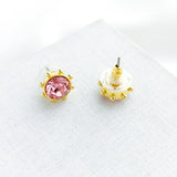 Flying Colors Bezel Stud Earrings (Blush)