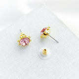 Flying Colors Bezel Stud Earrings (Blush)