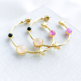 On The Rocks Hoop Earrings