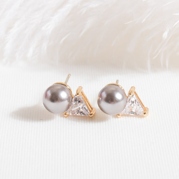 Pearl Trillion Earrings
