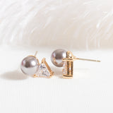 Pearl Trillion Earrings