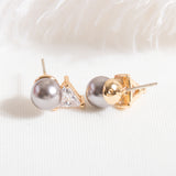 Pearl Trillion Earrings