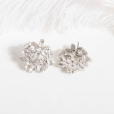 Marquise Crystal Cluster Stud Earrings