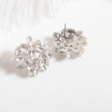 Marquise Crystal Cluster Stud Earrings