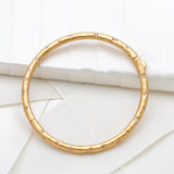 Elegant Edge Stone Bangle, Clear/Gold