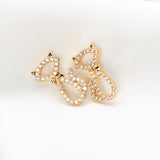 Jazz Things Up Pave Cat Earrings