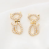 Jazz Things Up Pave Cat Earrings