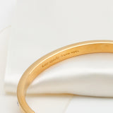 Set In Stone Hinged Bangle (Gold/Clear)