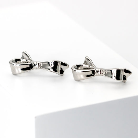 Love Notes Bow Earring (Silver)