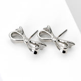 Love Notes Bow Earring (Silver)