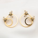 Picnic Perfect Bee Hoop Earrings