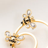 Picnic Perfect Bee Hoop Earrings