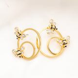 Picnic Perfect Bee Hoop Earrings