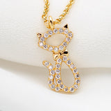 Jazz Things Up Pave Cat Necklace