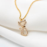 Jazz Things Up Pave Cat Necklace