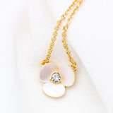 Disco Pansy Mini Pendant Necklace