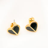 Heritage Spade Earrings (Black)