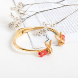 Desert Rabbit Flower Cuff Bracelet