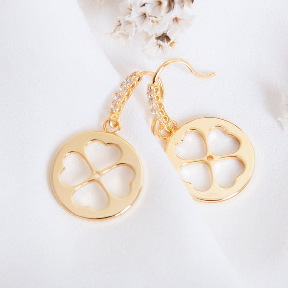 Symbols Spade Floral Drop Earrings